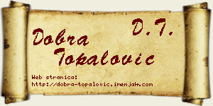 Dobra Topalović vizit kartica